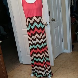 Multi colored Chevron maxi